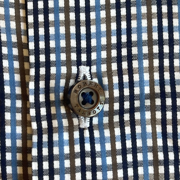 Robert Talbott Plaid Long Sleeve Buttondown, L - Picture 3 of 11